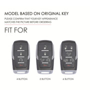 For Dodge Ram 6-button C163 Car Key Leather Protective Case (Blue)