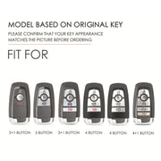 For Ford F-150 4-button C072/1 Car Key Leather Protective Case (Brown)