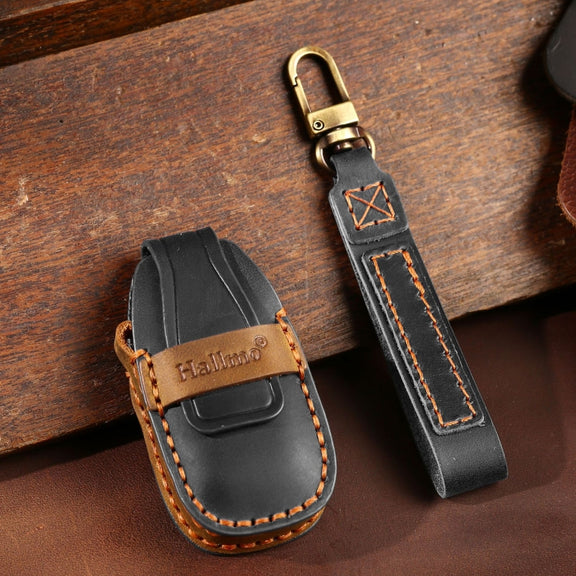 For Ford Focus/Mondeo/Maverick/Explorer/Escort/Edge 2017-2018 C231 Car Key Leather Protective Case (Black)