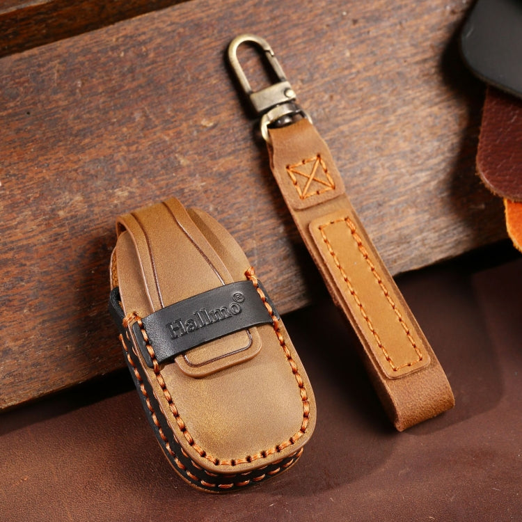 For Ford Focus/Mondeo/Maverick/Explorer/Escort/Edge 2017-2018 C231 Car Key Leather Protective Case (Brown)