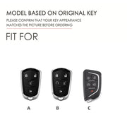 For Cadillac / CT5 / CT6 / XT6 5-button C087 Car Key Leather Protective Case (Blue)