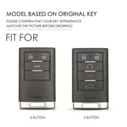 For Cadillac 4-button C090 Car Key Leather Protective Case (Brown)