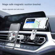 F73 MagSafe Magnetic Suction 360 Degree Rotating Car Phone Holder (Black)