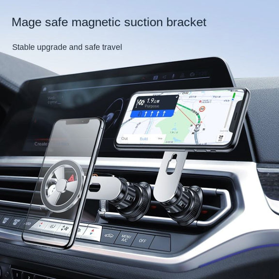 F73 MagSafe Magnetic Suction 360 Degree Rotating Car Phone Holder (Black)
