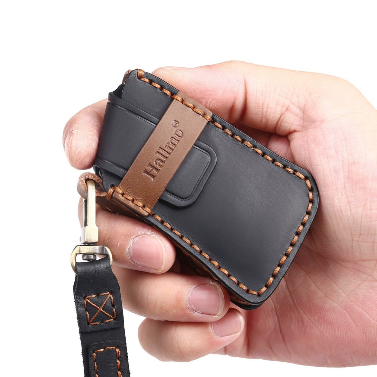 For Lexus 4-button Hallmo Car Cowhide Leather Key Protective Cover Key Case(Blue)