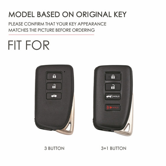 For Lexus 4-button Hallmo Car Cowhide Leather Key Protective Cover Key Case(Black)
