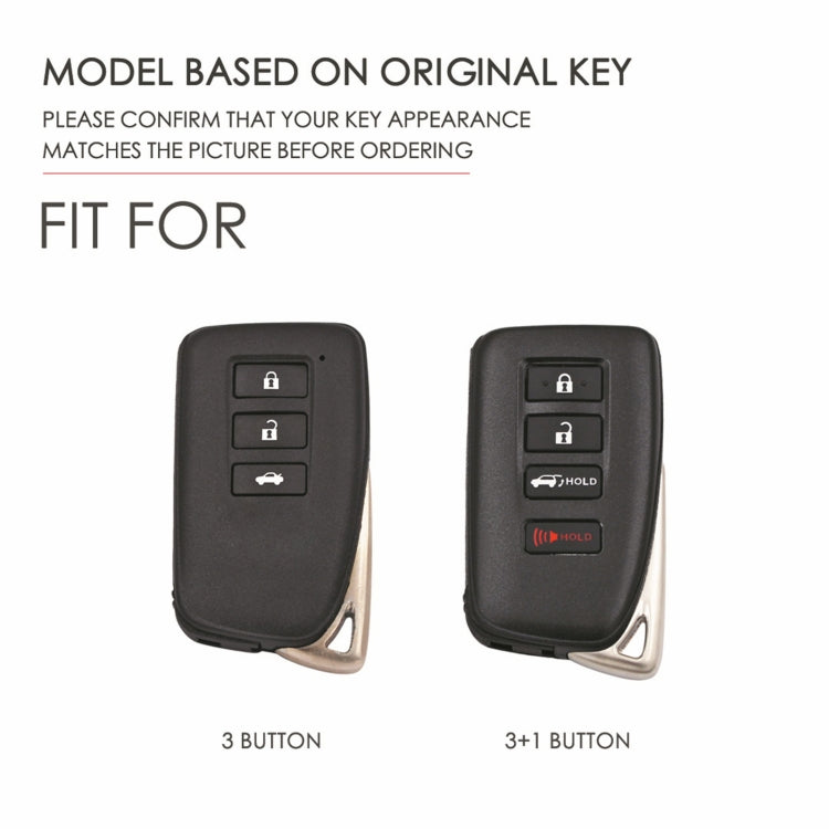 For Lexus 4-button Hallmo Car Cowhide Leather Key Protective Cover Key Case(Brown)