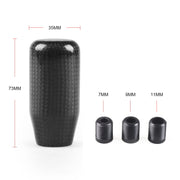 Universal Car Real Carbon Fiber Gear Head (Black)