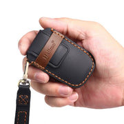 For Kia C134 6-button Hallmo Car Cowhide Leather Key Protective Cover Key Case(Brown)
