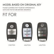 For Kia C134 6-button Hallmo Car Cowhide Leather Key Protective Cover Key Case(Brown)
