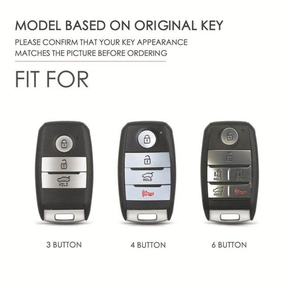 For Kia C134 6-button Hallmo Car Cowhide Leather Key Protective Cover Key Case(Brown)