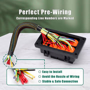 24V 5 Pin Car 6 Slots IP66 Water-resistant Relay Fuse Box with Cable