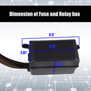 12V 5 Pin Car 6 Slots Water-resistant Relay Fuse Box with Cable