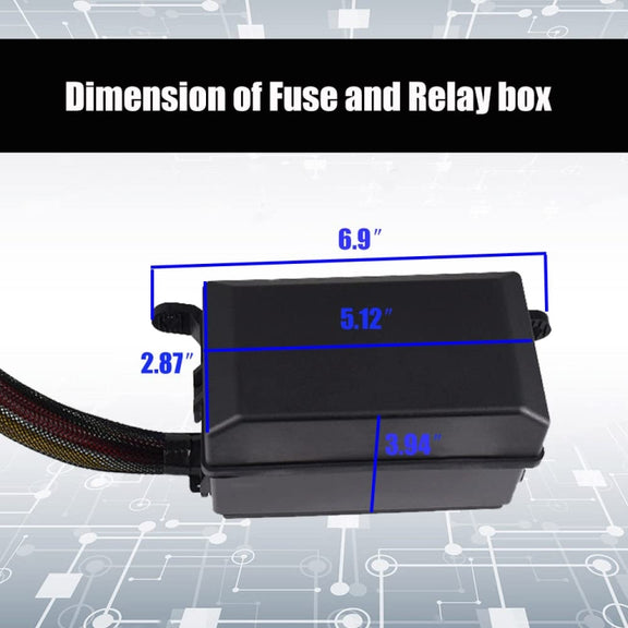 24V 5 Pin Car 6 Slots Water-resistant Relay Fuse Box with Cable