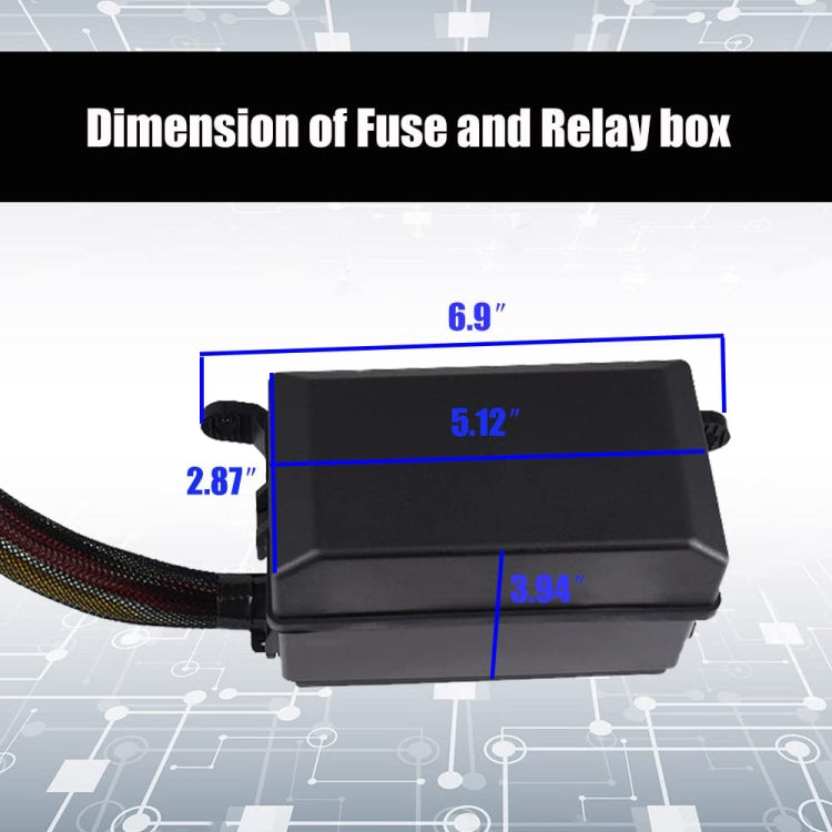 24V 5 Pin Car 6 Slots Water-resistant Relay Fuse Box with Cable