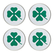 4 in 1 Car Four Leaf Clover Pattern Wheel Hub Decorative Sticker, Diameter: 5.8cm
