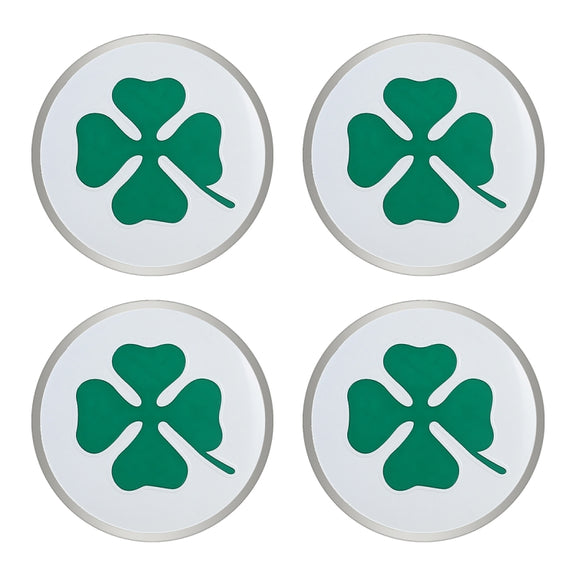 4 in 1 Car Four Leaf Clover Pattern Wheel Hub Decorative Sticker, Diameter: 5.8cm
