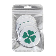 4 in 1 Car Four Leaf Clover Pattern Wheel Hub Decorative Sticker, Diameter: 5.8cm