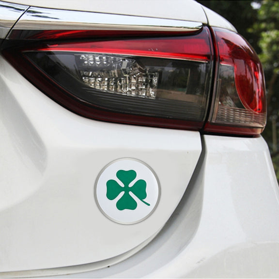 4 in 1 Car Four Leaf Clover Pattern Wheel Hub Decorative Sticker, Diameter: 5.8cm