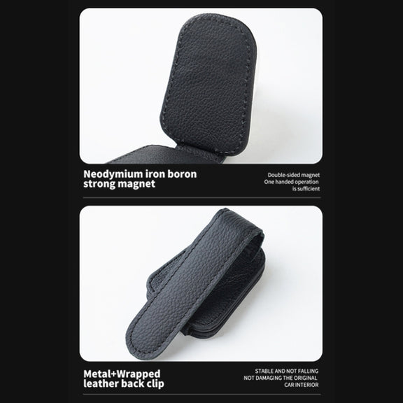 Car Sun Visor Glasses Clip Multi-functional Card Storage Bracket (Beige)