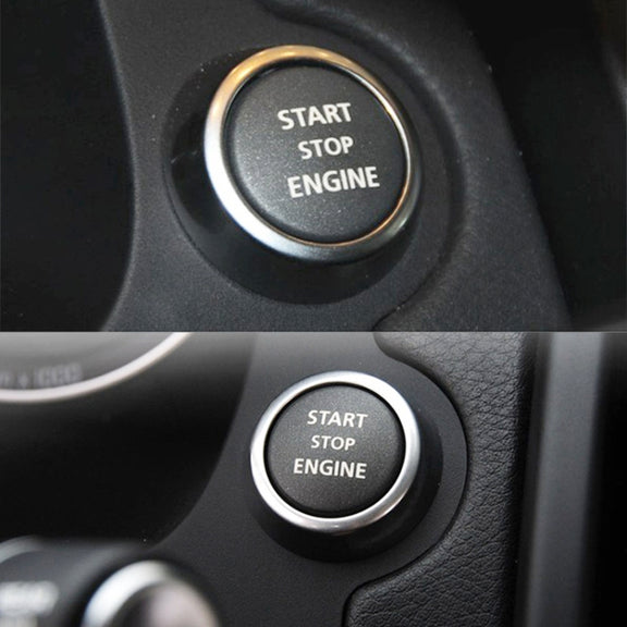 One-key Start Engine Stop Switch Button for Land Rover Freelander 2, Left Driving (Black)