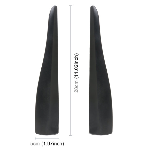 1 Pair Car Solid Color Silicone Bumper Strip, Style: Short (Black)