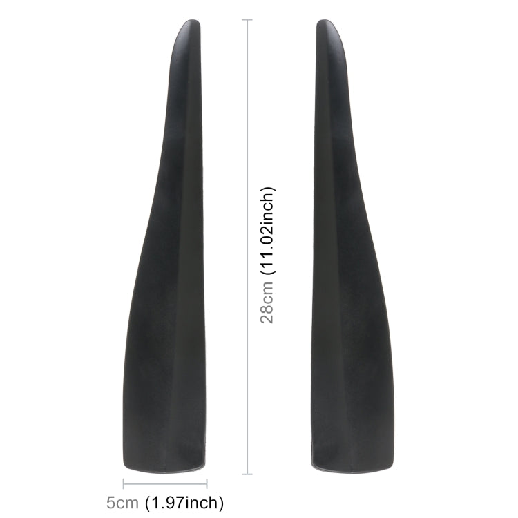 1 Pair Car Solid Color Silicone Bumper Strip, Style: Short (Black)