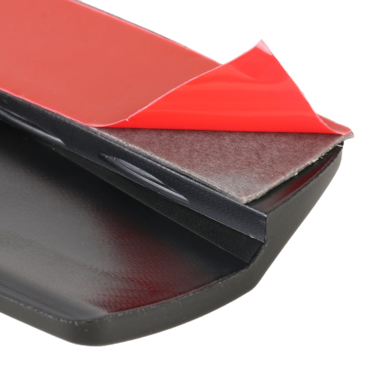 1 Pair Car Solid Color Silicone Bumper Strip, Style: Short (Black)