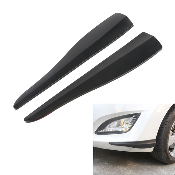 1 Pair Car Solid Color Silicone Bumper Strip, Style: Short (Black)