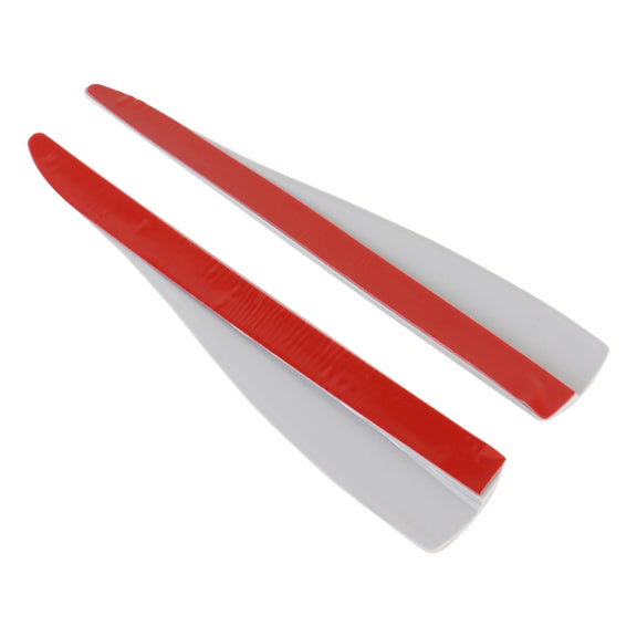 1 Pair Car Solid Color Silicone Bumper Strip, Style: Long (Grey)