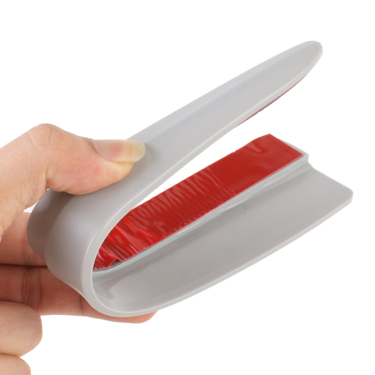 1 Pair Car Solid Color Silicone Bumper Strip, Style: Long (Grey)