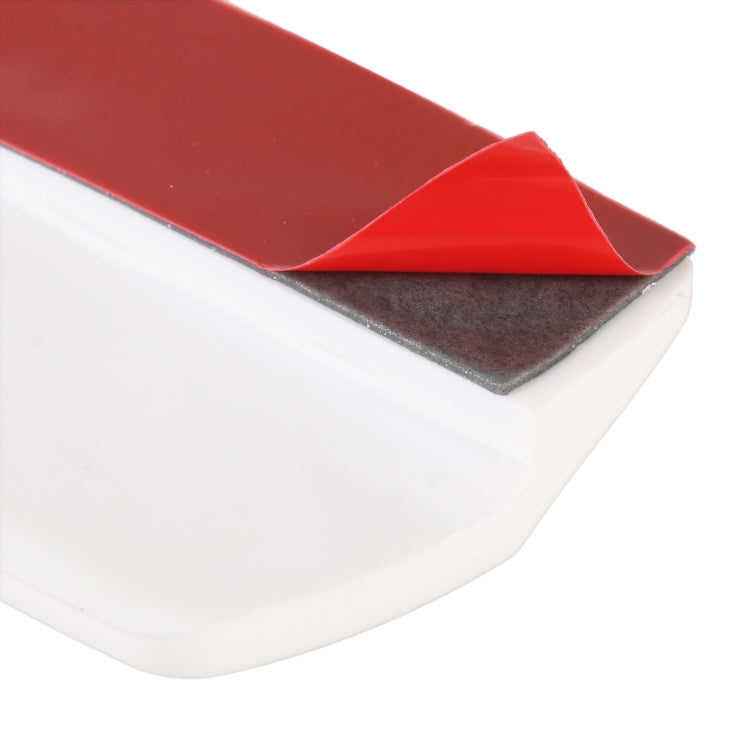 1 Pair Car Solid Color Silicone Bumper Strip, Style: Long (White)