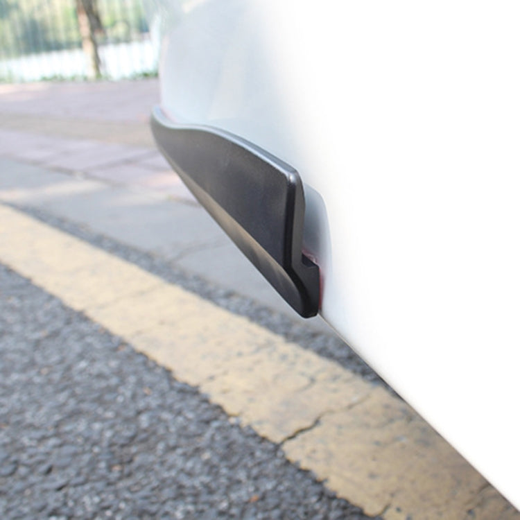 1 Pair Car Solid Color Silicone Bumper Strip, Style: Long (Black)