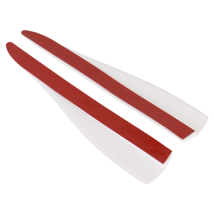 1 Pair Car Carbon Fiber Silicone Bumper Strip, Style: Long (White)