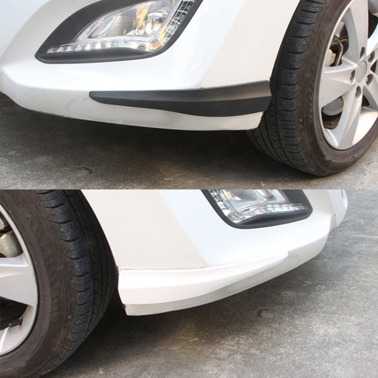 1 Pair Car Carbon Fiber Silicone Bumper Strip, Style: Long (White)
