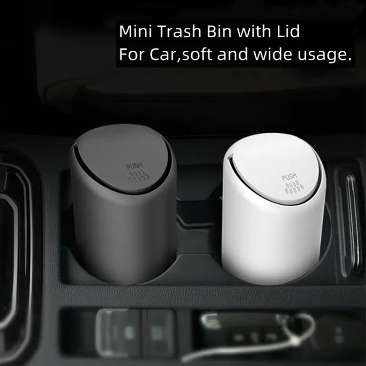 3R-2114 Car Multifunctional Mini Trash Can (White)