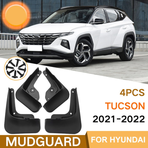For Hyundai China / USA Version Tucson 2021-2022 4pcs/Set Car Auto Soft Plastic Splash Flaps Fender Guard