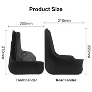 For Hyundai China / USA Version Tucson 2021-2022 4pcs/Set Car Auto Soft Plastic Splash Flaps Fender Guard