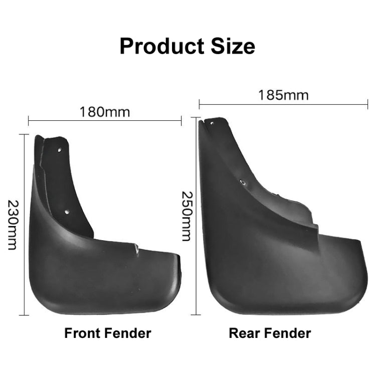 For Volkswagen Bora 2003-2008 4pcs/Set Car Auto Soft Plastic Splash Flaps Fender Guard