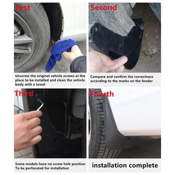 For Audi A3 Hatchback 2017-2020 4pcs/Set Car Auto Soft Plastic Splash Flaps Fender Guard