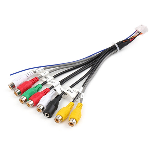 Palminfo Android Navigation 20-pin Audio Microphone Cable RCA Bass Amplifier Cable