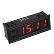 3 in 1 DC5-50V Car High-precision Electronic LED Luminous Clock + Thermometer + Voltmeter (Red) - Clocks & Car Meters by PMC TechLife | Online Shopping South Africa | PMC TechLife | Buy Now Pay Later Mobicred