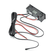 3 in 1 DC5-50V Car High-precision Electronic LED Luminous Clock + Thermometer + Voltmeter (Red)