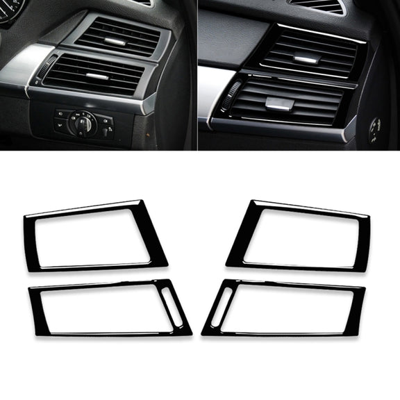 For BMW X5 E70 / X6 E71 2008-2013 Car Side Air Outlet Decorative Sticker, Left and Right Drive Universal(Black)
