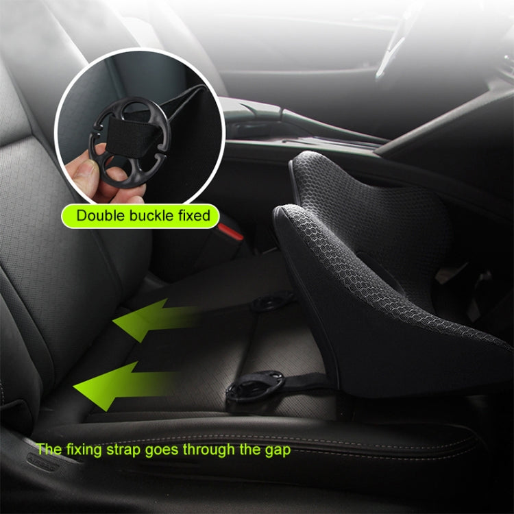 Car Memory Foam Breathable Lumbar Cushion (Black)