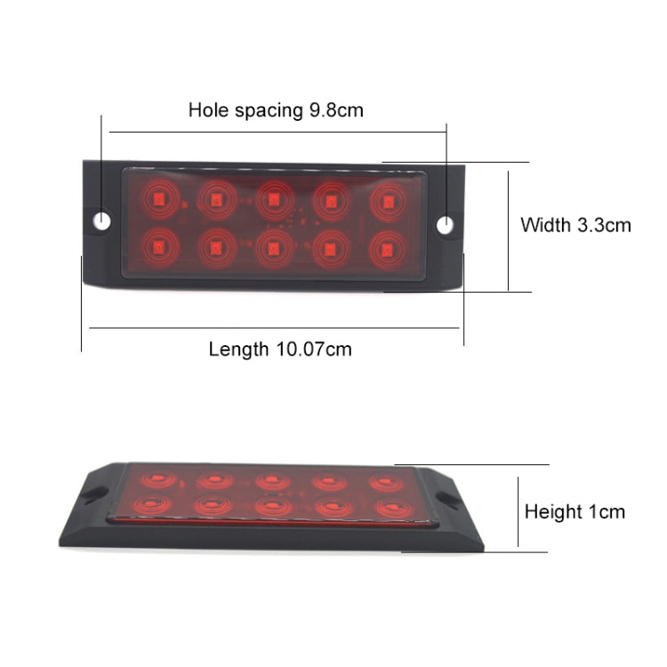 2pcs Car / Truck 10LEDs Side Marker Indicator Lights Bulb Lamp (Orange)