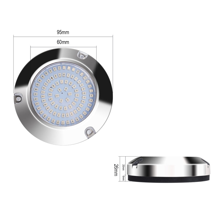 Ship / Yacht 10-30V 90LEDs Water-resistant Stainless Steel Underwater Light (Red Light)