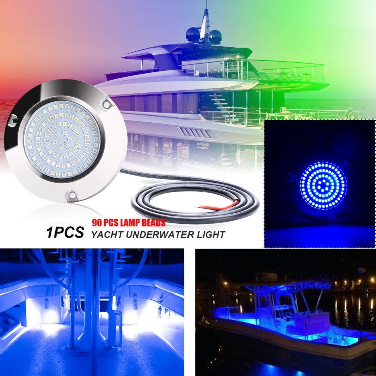 Ship / Yacht 10-30V 90LEDs Water-resistant Stainless Steel Underwater Light (Red Light)