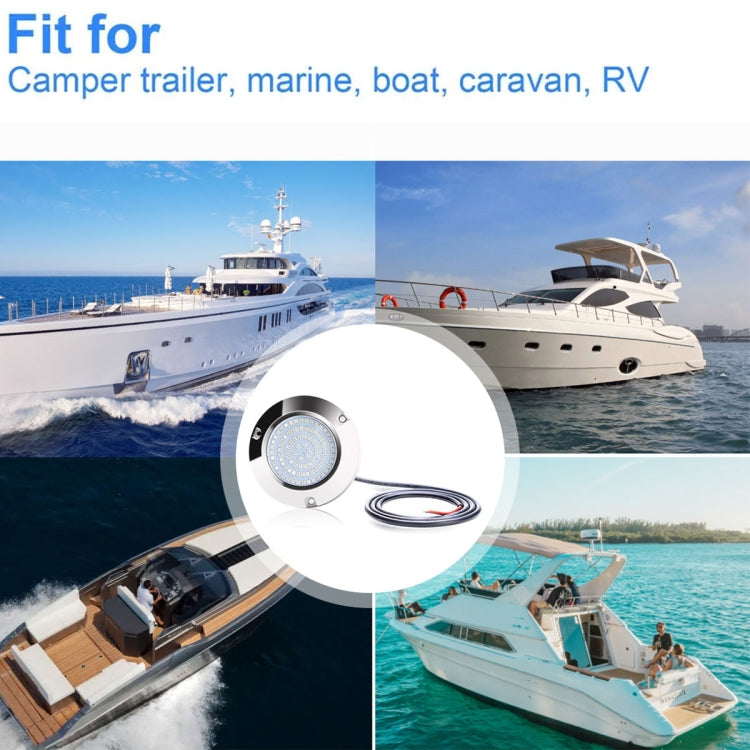 Ship / Yacht 10-30V 90LEDs Water-resistant Stainless Steel Underwater Light (White Light)