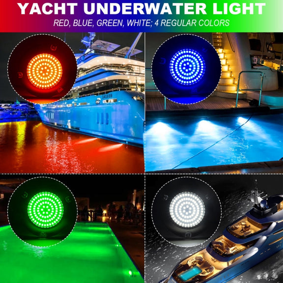 Ship / Yacht 10-30V 90LEDs Water-resistant Stainless Steel Underwater Light (Blue Light)